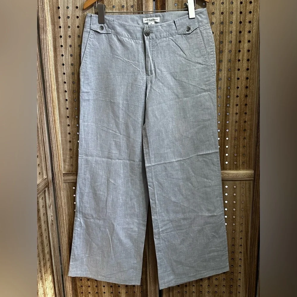 Banana Republic Ryan Fit Tall Linen Cotton Wide Leg Trousers 8L